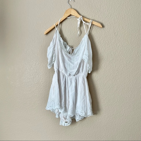 FREE PEOPLE Romance Eyelet Trim Romper - Picture 5 of 8